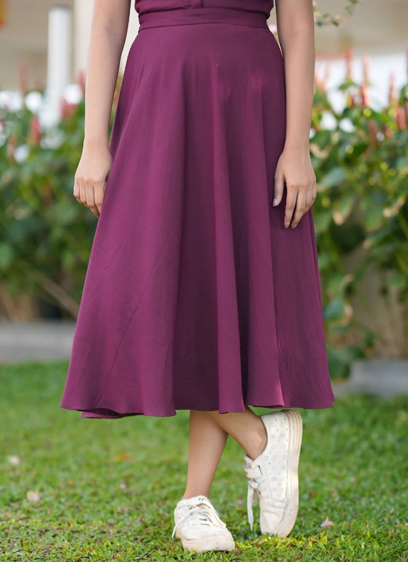 Wine Two Piece Dungaree set