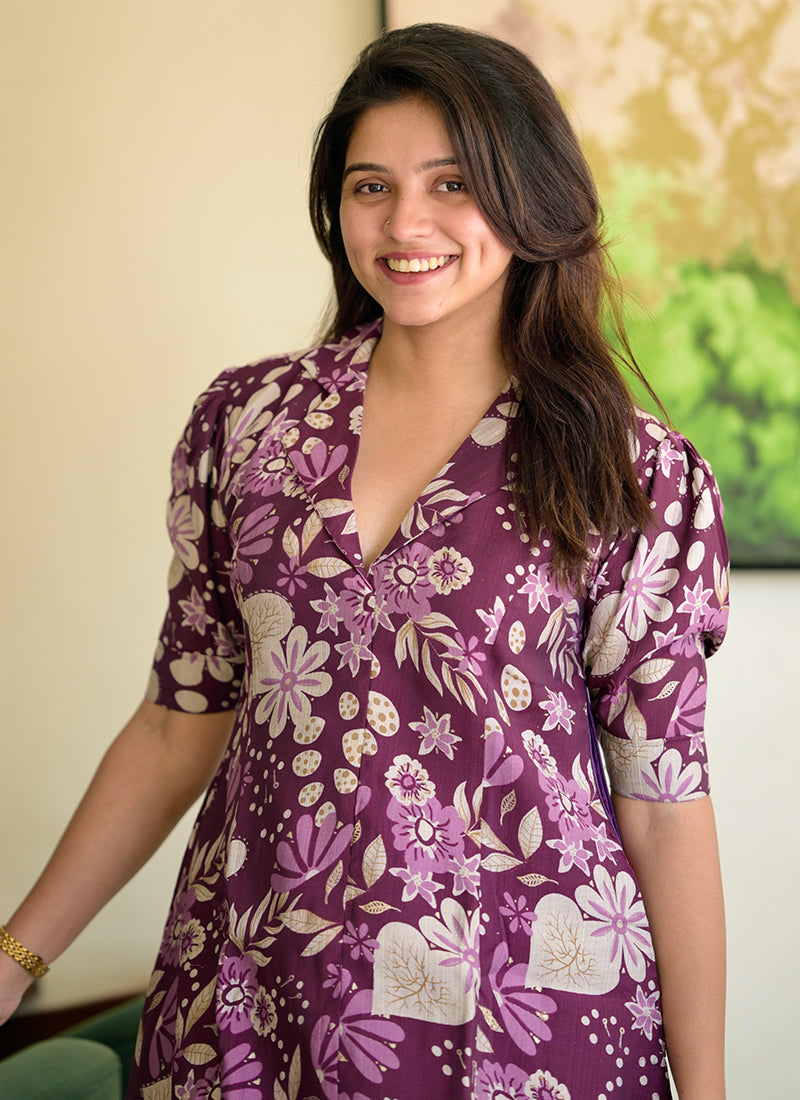 Multi color cotton Printed Dress