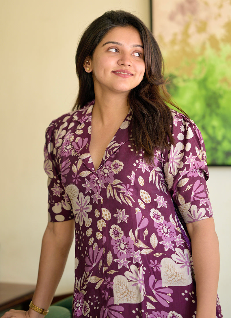 Multi color cotton Printed Dress