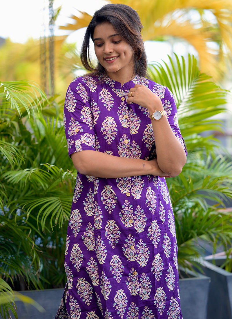 Purple cotton cord set