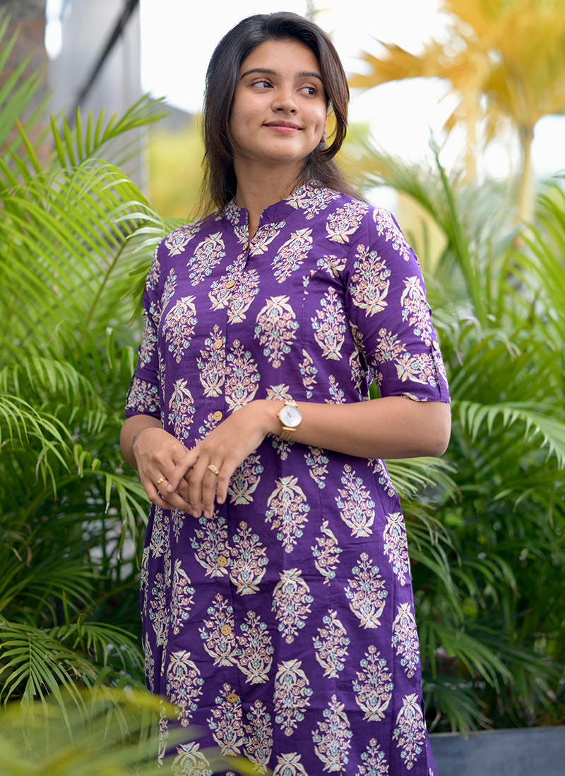 Purple cotton cord set