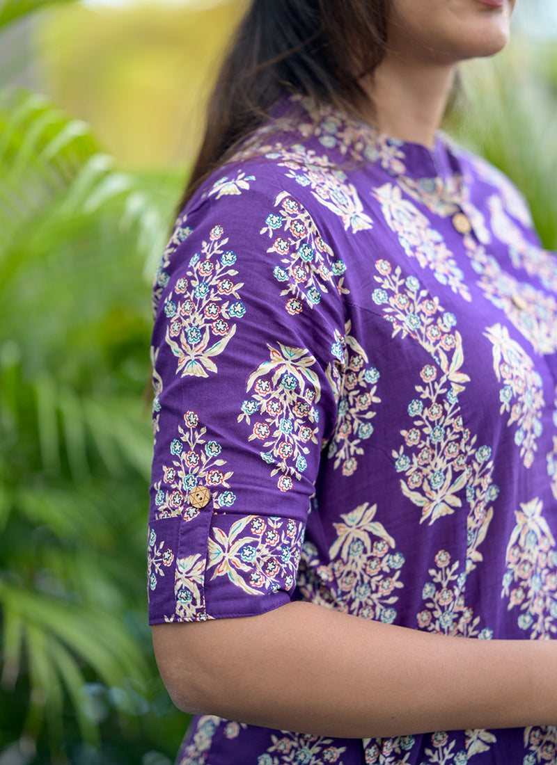 Purple cotton cord set