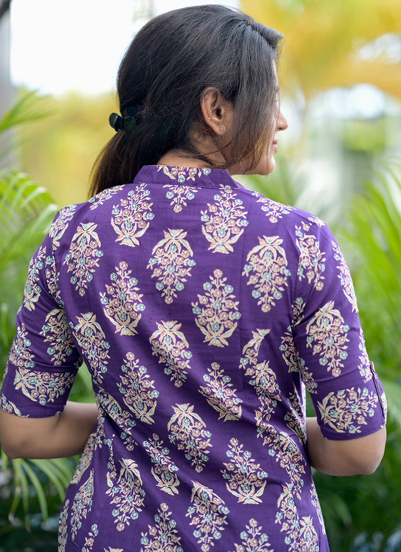 Purple cotton cord set