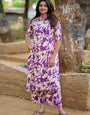 Purple Pure Rayon Cotton Cord-set