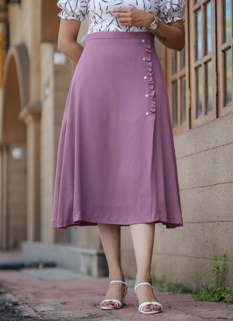 Lavender pink Printed dress