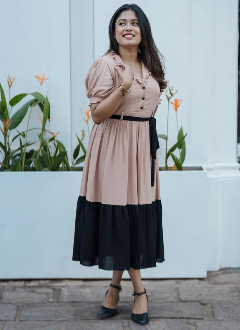 Chikoo Solid One Piece Dres