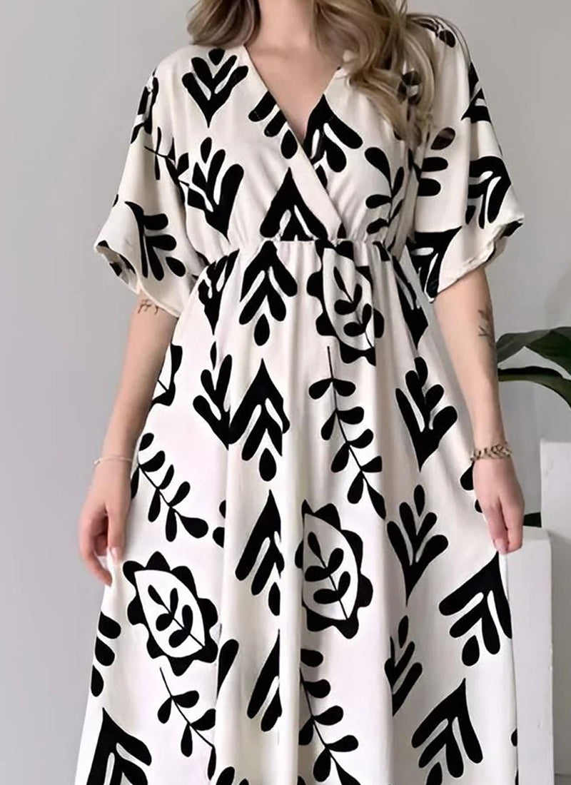 Black And White Midi Dress