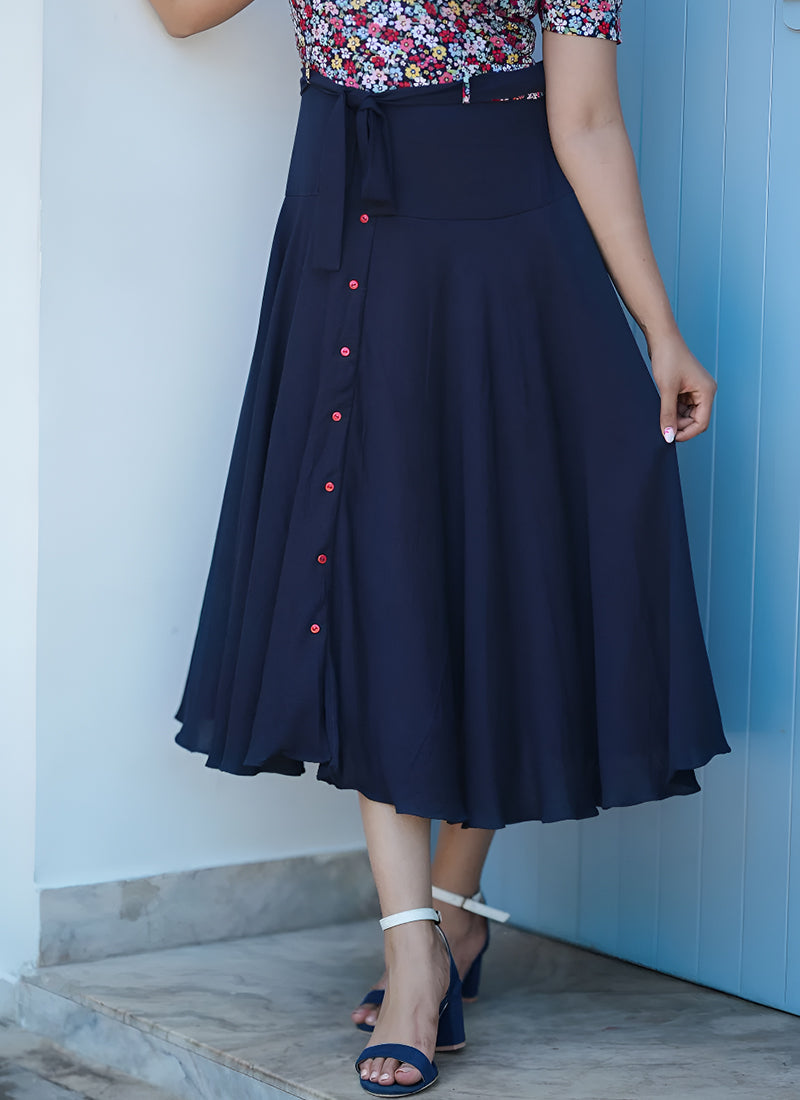 Navyblue Printed Dress