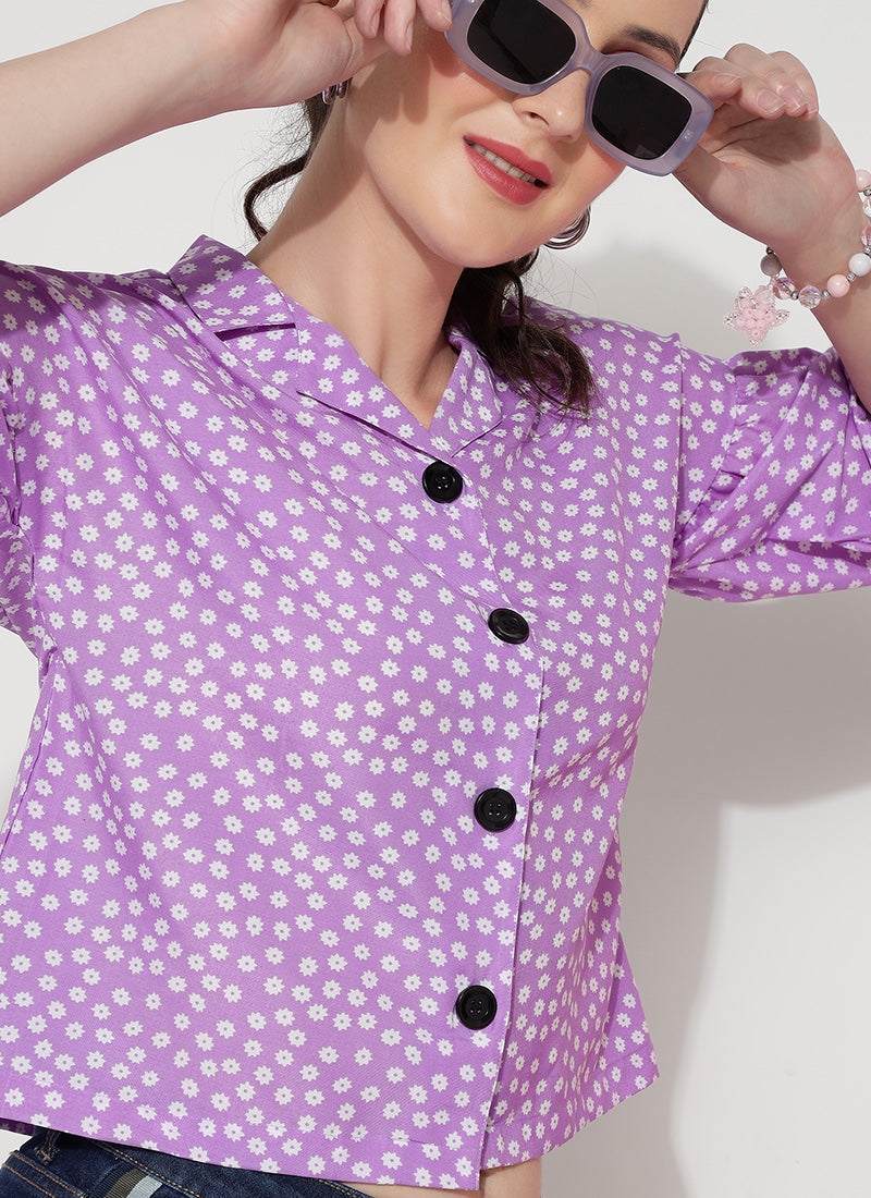 Rayon Lavender Oversized Shirt