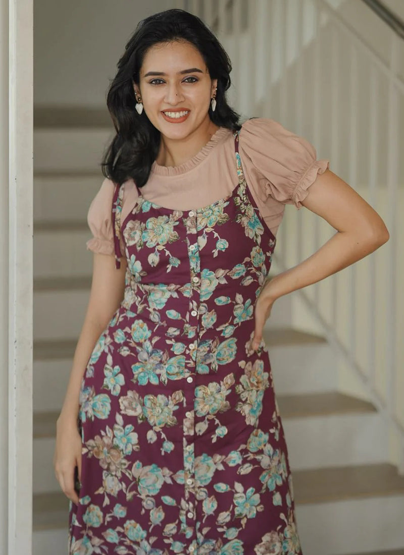 Multicolor Women's Dungaree set