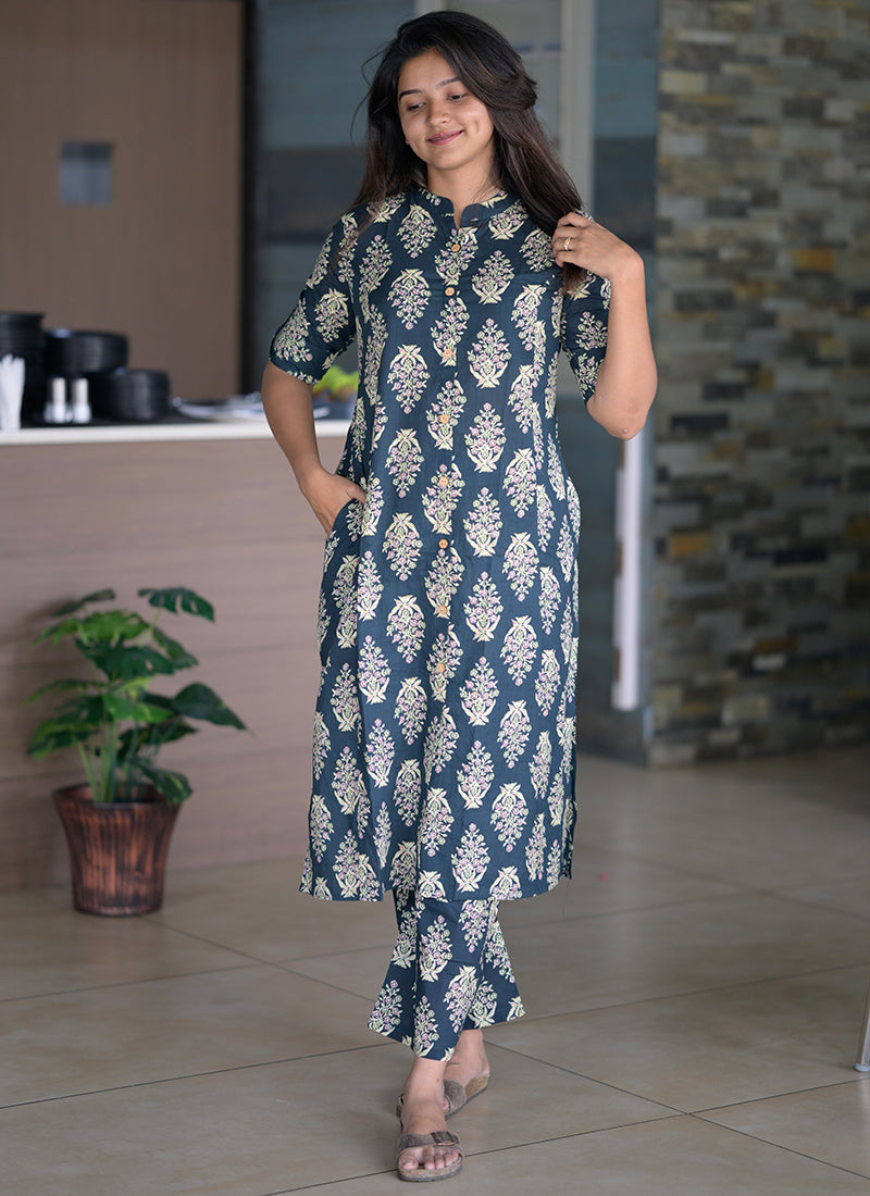 Green Blossom cotton cord set