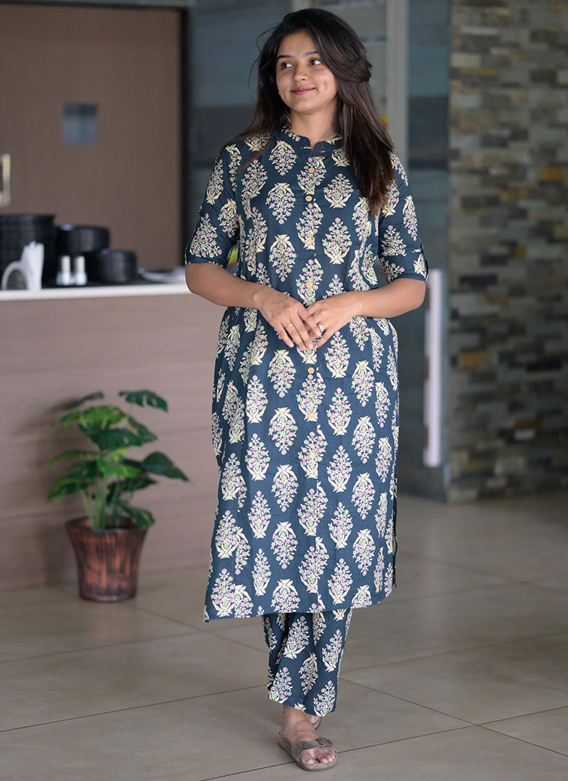 Green Blossom cotton cord set