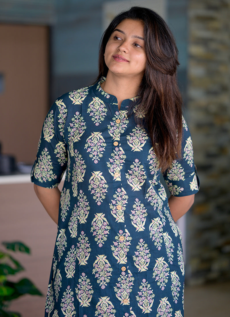 Green Blossom cotton cord set
