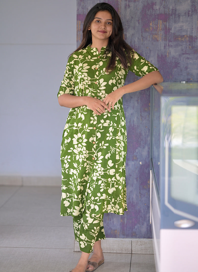 Mehendi Pure Rayon Cord-set