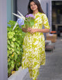 Parrot Green Pure Rayon Casual Cord-set