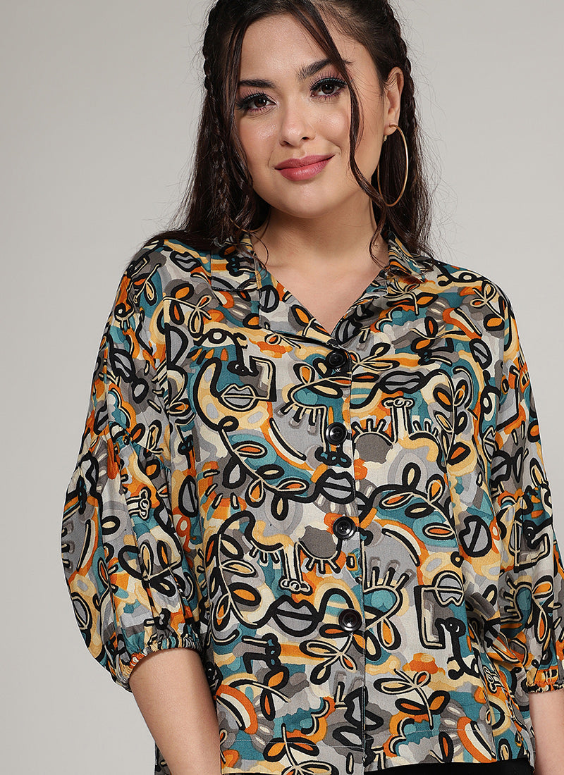 Multi Color Polyester Resort Wear Shirt