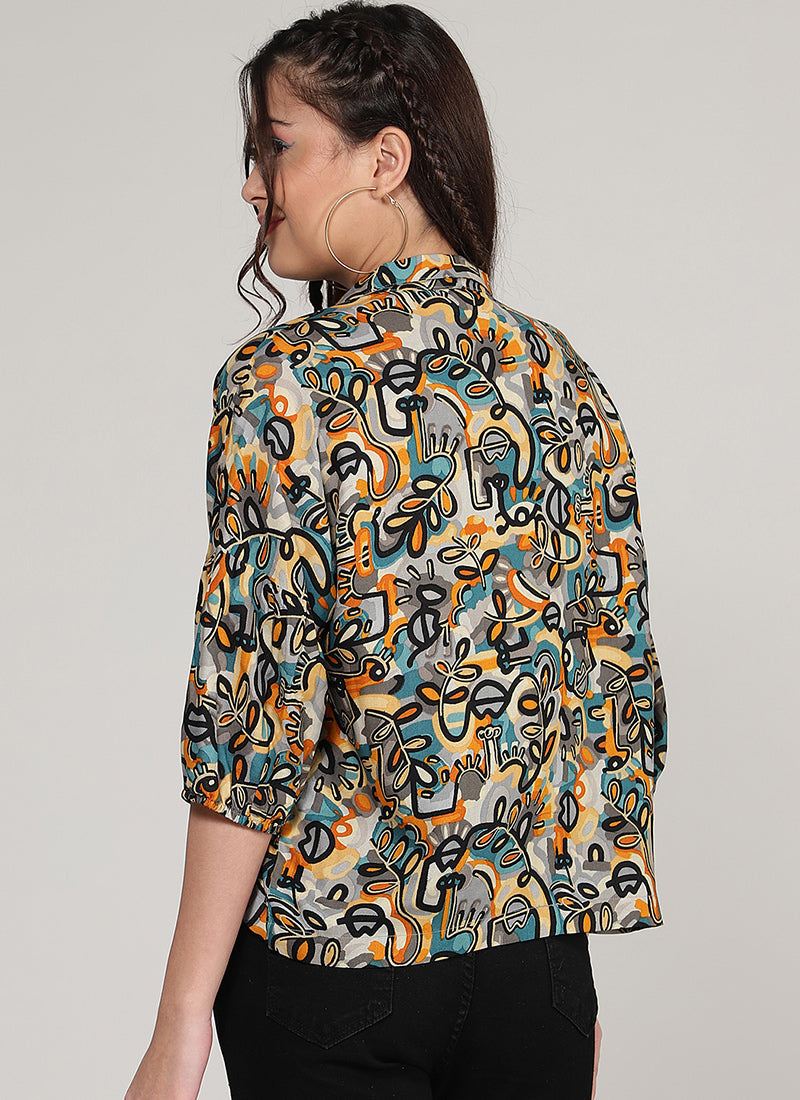 Multi Color Polyester Resort Wear Shirt