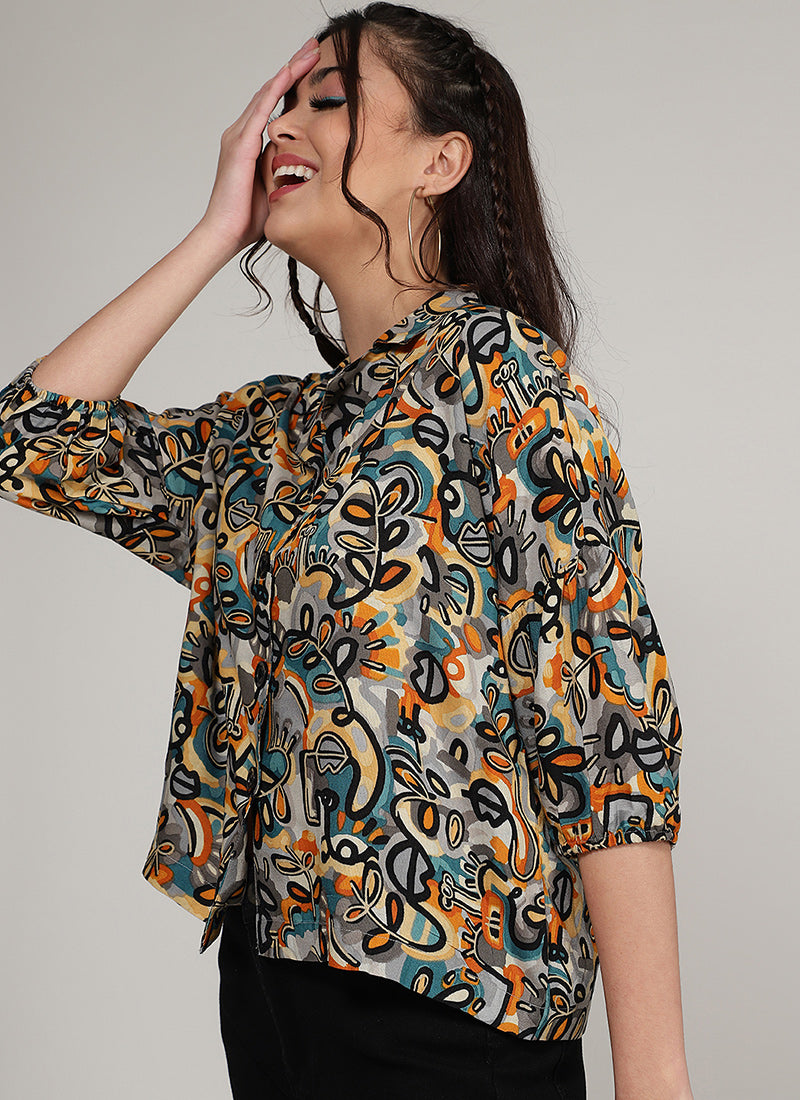 Multi Color Polyester Resort Wear Shirt