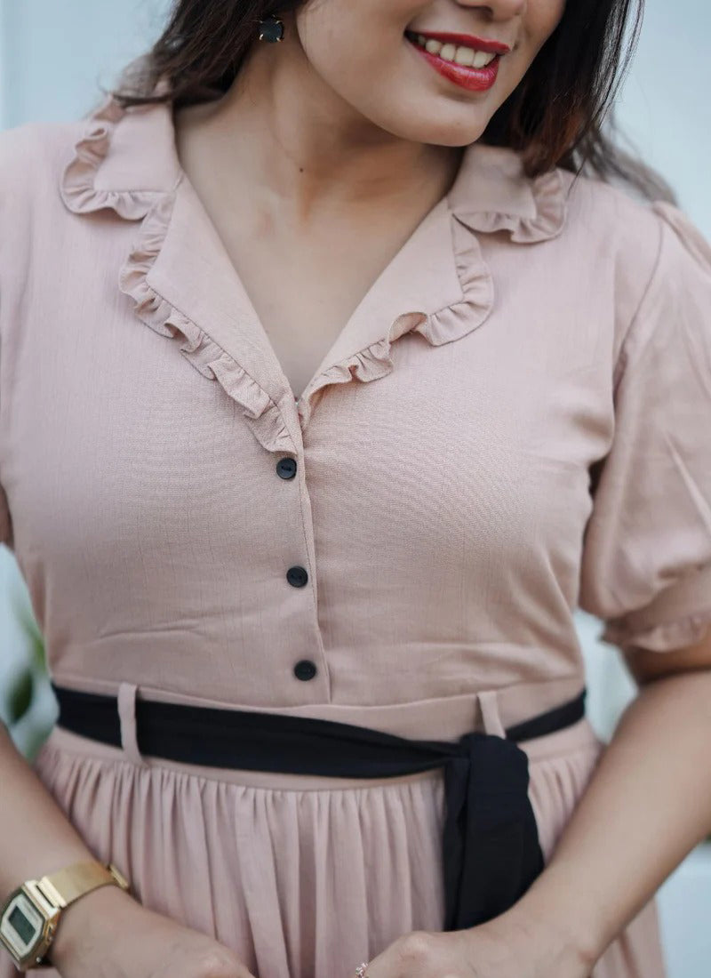 Chikoo Solid One Piece Dres