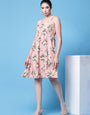 Pink Floral Printed Smocked Mini Dress